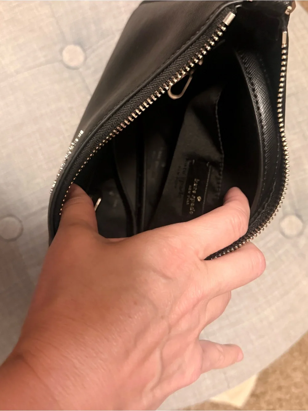 kate spade Margot  Black Leather Crossbody & Shoulder Bag with Gold Hardware